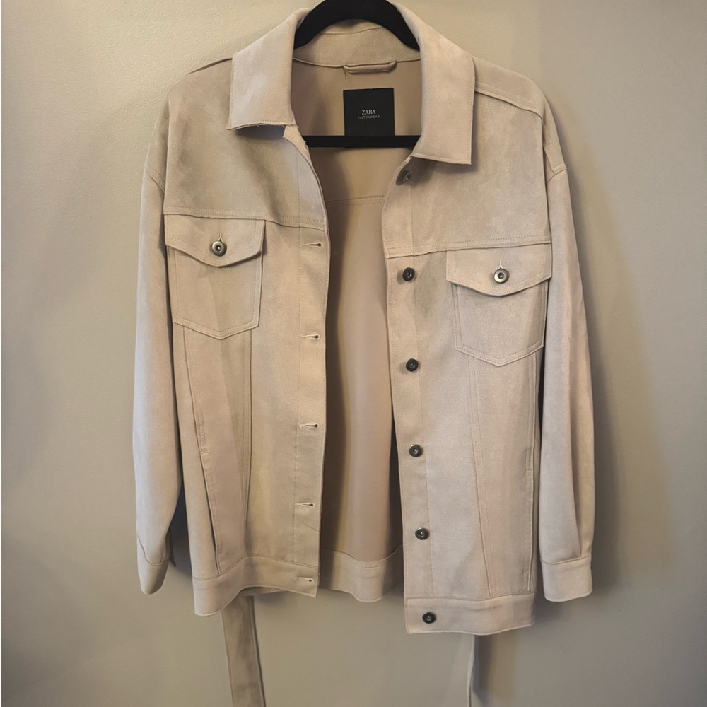 Zara Beige Suede Jacket